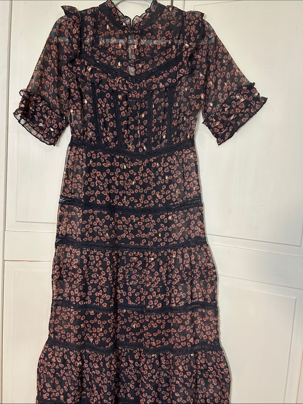 Topshop Sheer Maxi Dress with Underlay